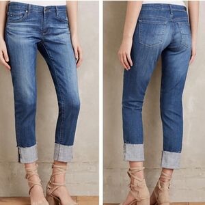 Ag The Stevie Cuff Slim Straight Cuffed Jeans 26